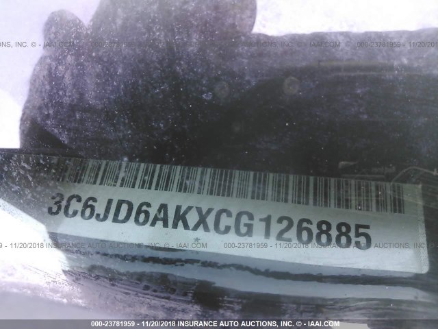 3C6JD6AKXCG126885 - 2012 DODGE RAM 1500 ST BLACK photo 9