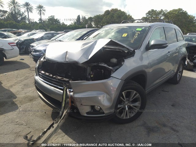 5TDKKRFHXFS066503 - 2015 TOYOTA HIGHLANDER XLE ვერცხლისფერი ფოტო 6