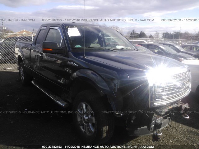 1FTFX1ET3EFB49456 - 2014 FORD F150 SUPER CAB BLUE photo 1