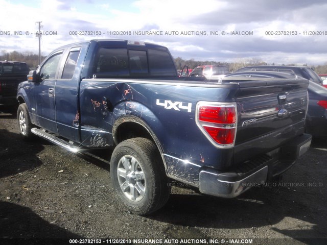 1FTFX1ET3EFB49456 - 2014 FORD F150 SUPER CAB BLUE photo 3