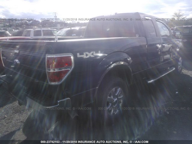 1FTFX1ET3EFB49456 - 2014 FORD F150 SUPER CAB BLUE photo 4