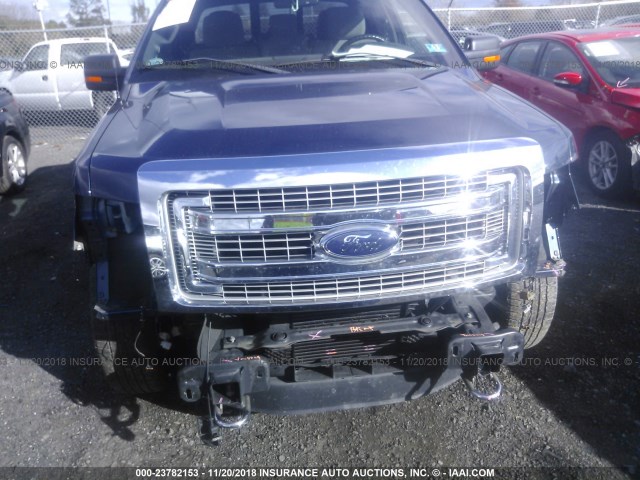 1FTFX1ET3EFB49456 - 2014 FORD F150 SUPER CAB BLUE photo 6