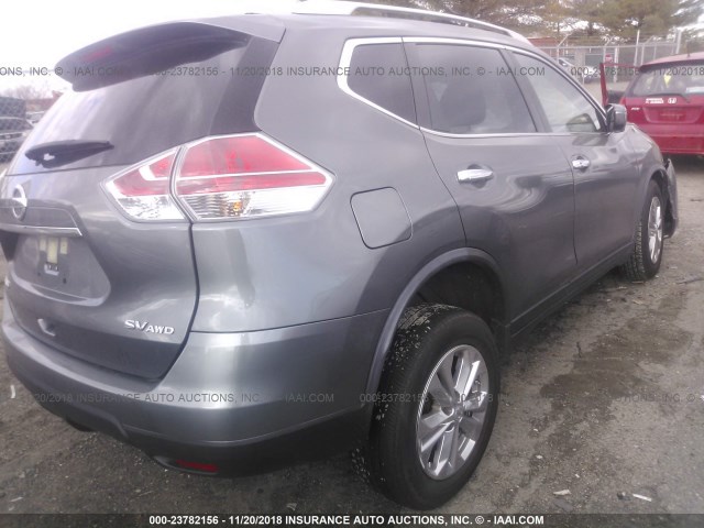 JN8AT2MV9GW146177 - 2016 NISSAN ROGUE S/SL/SV GRAY photo 4