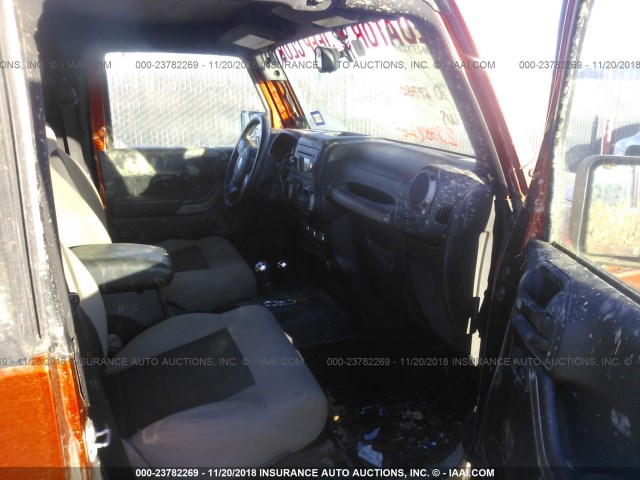 1C4AJWAG5EL222362 - 2014 JEEP WRANGLER SPORT ORANGE photo 5