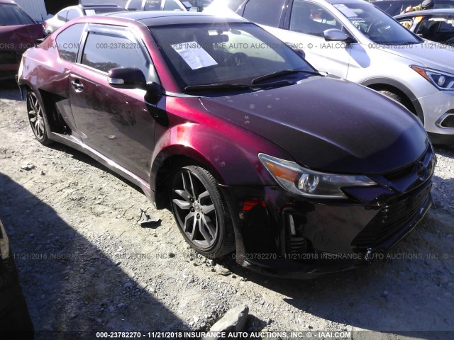 JTKJF5C7XF3089665 - 2015 TOYOTA SCION TC Tünd qırmızı foto 1