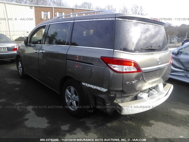 JN8AE2KP2E9105318 - 2014 NISSAN QUEST S/SV/SL/LE GRAY photo 3