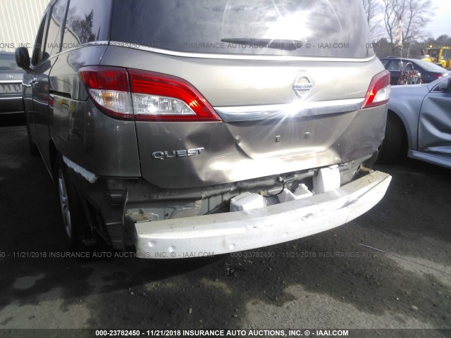 JN8AE2KP2E9105318 - 2014 NISSAN QUEST S/SV/SL/LE GRAY photo 6