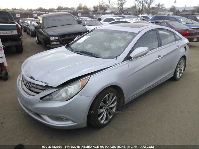 5NPEC4ACXBH199707 - 2011 HYUNDAI SONATA SE/LIMITED SILVER photo 2