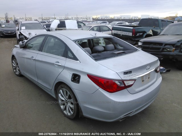 5NPEC4ACXBH199707 - 2011 HYUNDAI SONATA SE/LIMITED SILVER photo 3