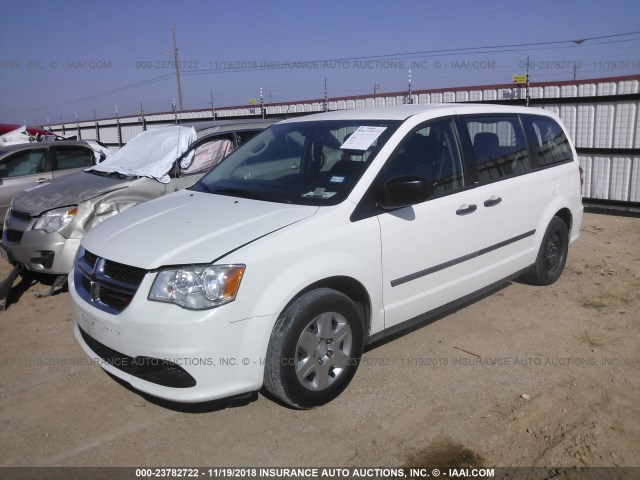 2C4RDGBG9CR220696 - 2012 DODGE GRAND CARAVAN SE WHITE photo 2