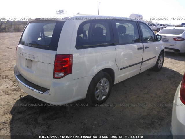 2C4RDGBG9CR220696 - 2012 DODGE GRAND CARAVAN SE WHITE photo 4