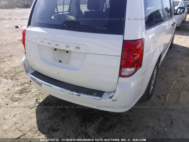 2C4RDGBG9CR220696 - 2012 DODGE GRAND CARAVAN SE WHITE photo 6