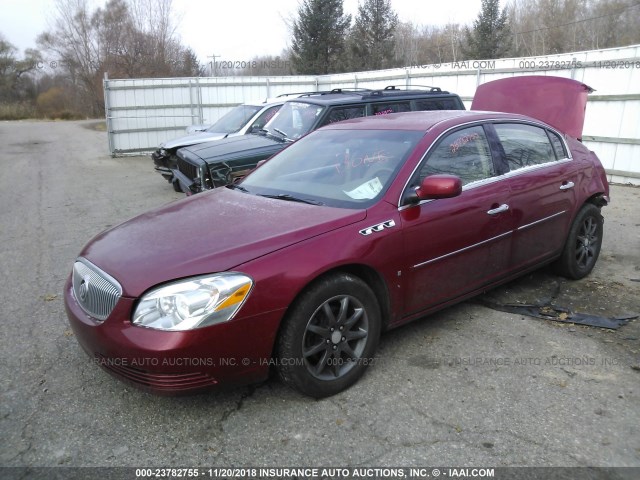 1G4HD57206U170111 - 2006 BUICK LUCERNE CXL RED photo 2