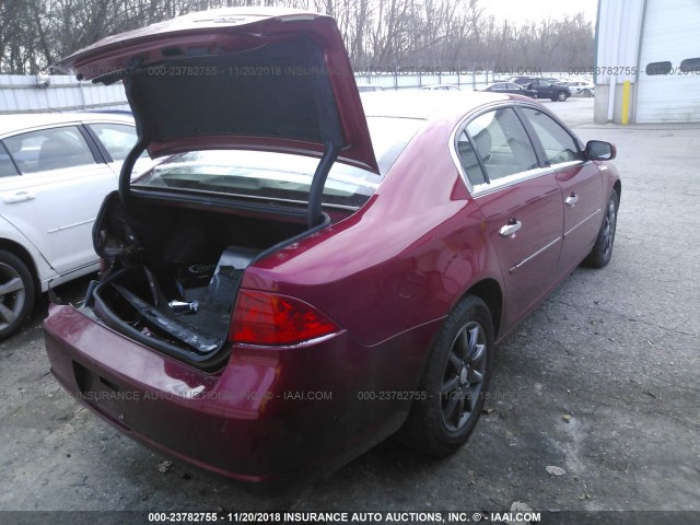 1G4HD57206U170111 - 2006 BUICK LUCERNE CXL RED photo 4