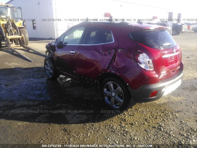 KL4CJASB8EB532603 - 2014 BUICK ENCORE RED photo 3