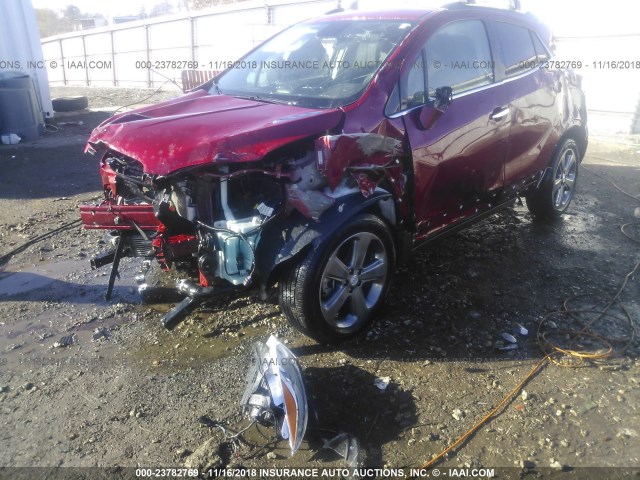 KL4CJASB8EB532603 - 2014 BUICK ENCORE RED photo 6