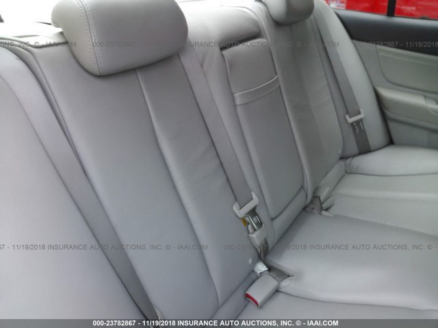 5NPEU46F66H065234 - 2006 HYUNDAI SONATA GLS/LX SILVER photo 8