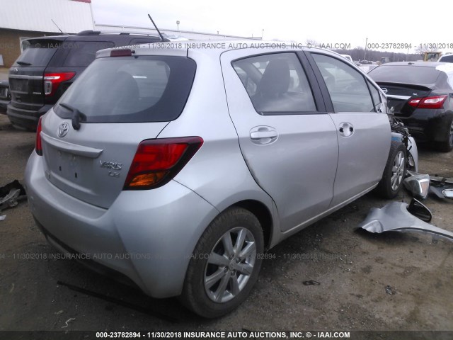 VNKKTUD35GA057625 - 2016 TOYOTA YARIS L/LE/SE SILVER photo 4