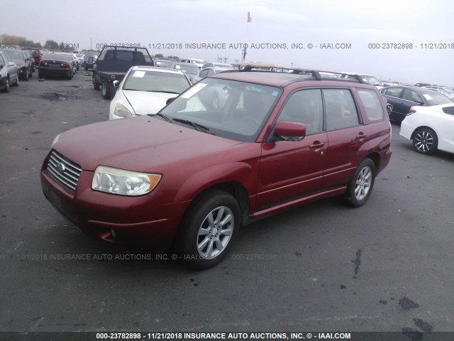 JF1SG65607G735623 - 2007 SUBARU FORESTER 2.5X PREMIUM RED photo 2