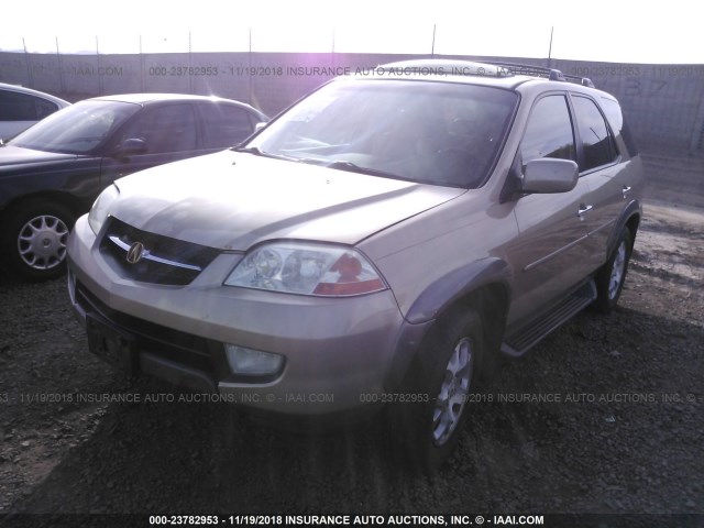 2HNYD18672H511123 - 2002 ACURA MDX TOURING GOLD photo 2