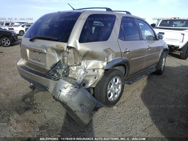 2HNYD18672H511123 - 2002 ACURA MDX TOURING GOLD photo 4