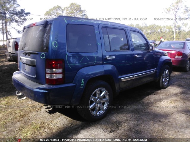 1J4PP5GK0AW140749 - 2010 JEEP LIBERTY LIMITED BLUE photo 4