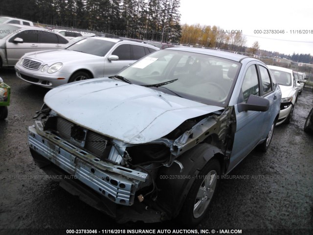 1FAHP34N08W156124 - 2008 FORD FOCUS S/SE Light Blue photo 2