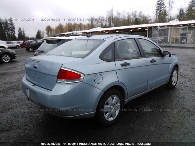 1FAHP34N08W156124 - 2008 FORD FOCUS S/SE Light Blue photo 4