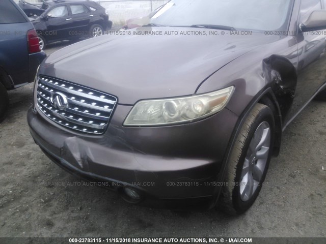 JNRAS08U93X102947 - 2003 INFINITI FX35 BROWN photo 6