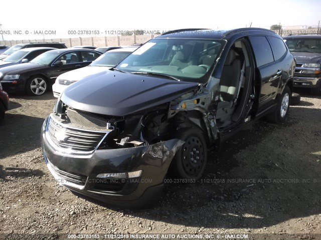 1GNKRFED0HJ136591 - 2017 CHEVROLET TRAVERSE LS GRAY photo 2