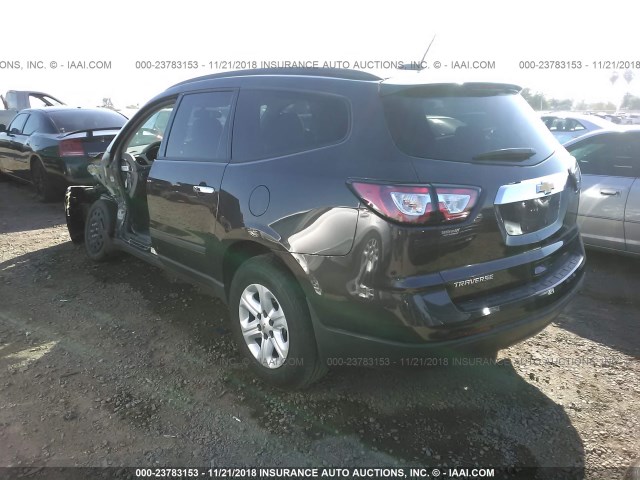 1GNKRFED0HJ136591 - 2017 CHEVROLET TRAVERSE LS GRAY photo 3