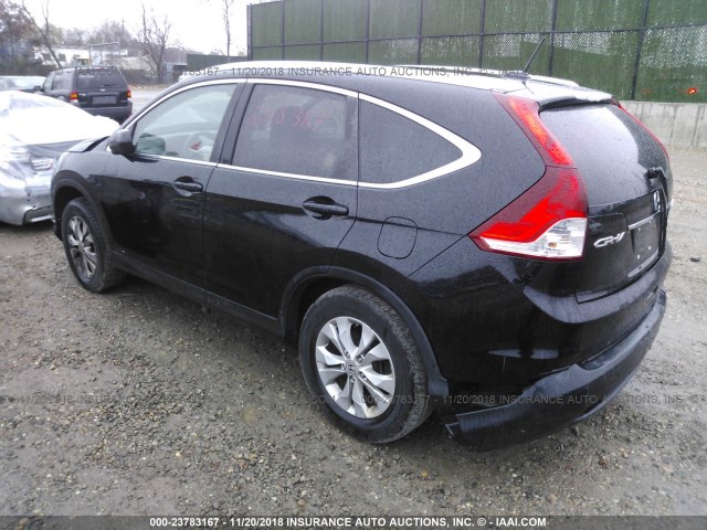 2HKRM4H74DH685956 - 2013 HONDA CR-V EXL BLACK photo 3