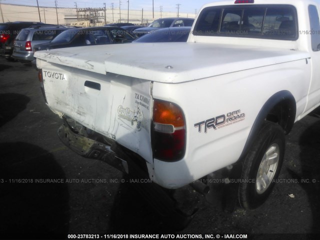 4TASN92N4XZ557454 - 1999 TOYOTA TACOMA XTRACAB PRERUNNER WHITE photo 6