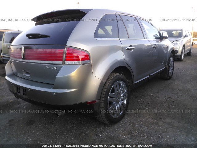 2LMDU68C28BJ16723 - 2008 LINCOLN MKX GRAY photo 4