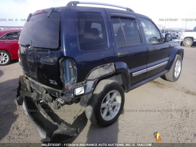 1J4GL58K85W723411 - 2005 JEEP LIBERTY LIMITED BLUE photo 4