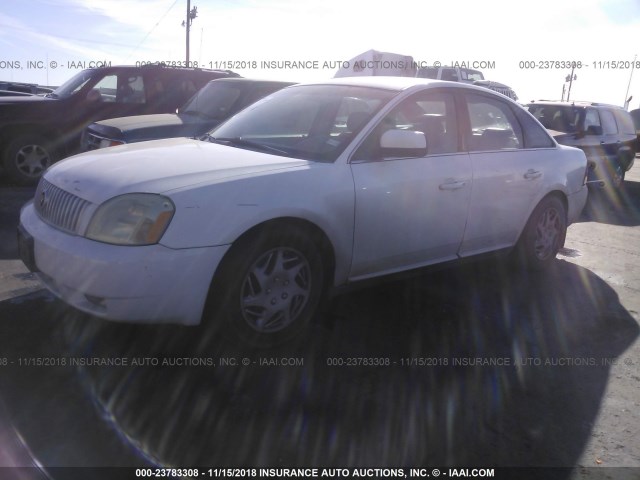 1MEHM42157G601294 - 2007 MERCURY MONTEGO PREMIER WHITE photo 2