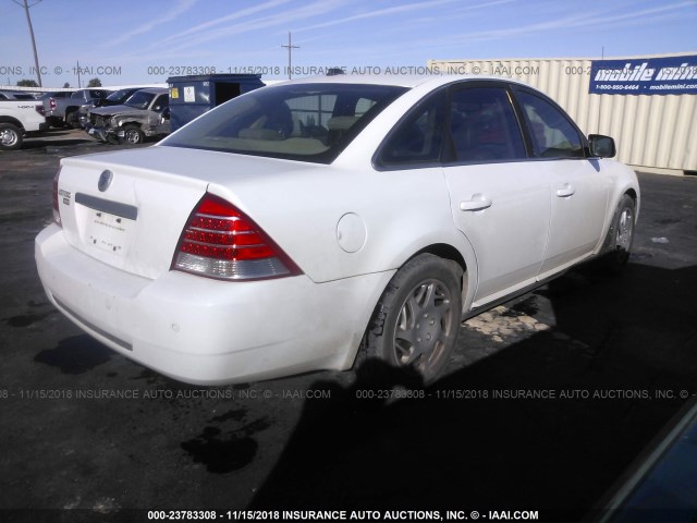 1MEHM42157G601294 - 2007 MERCURY MONTEGO PREMIER WHITE photo 4