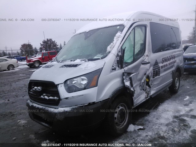 1FMZK1CM8HKA01205 - 2017 FORD TRANSIT T-150 WHITE photo 2