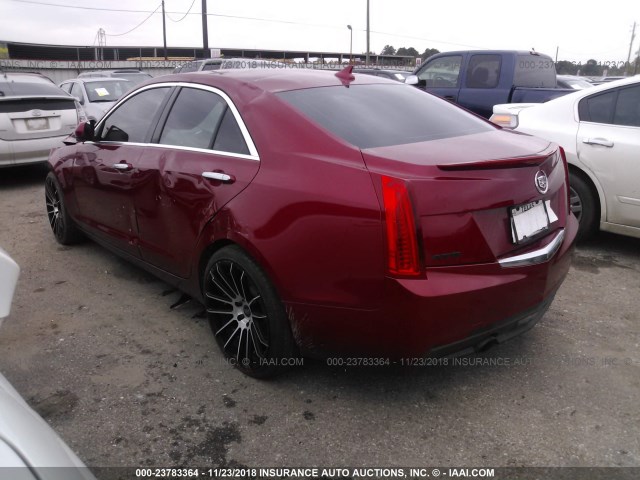 1G6AA5RA4D0154004 - 2013 CADILLAC ATS RED photo 3