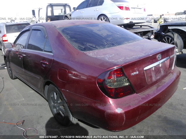 4T1BE32K24U321672 - 2004 TOYOTA CAMRY LE/XLE/SE RED photo 3