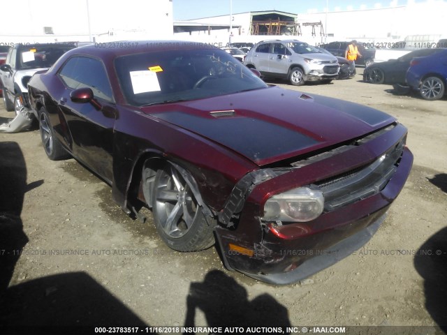 2C3CDYAG2EH225040 - 2014 DODGE CHALLENGER SXT MAROON photo 1