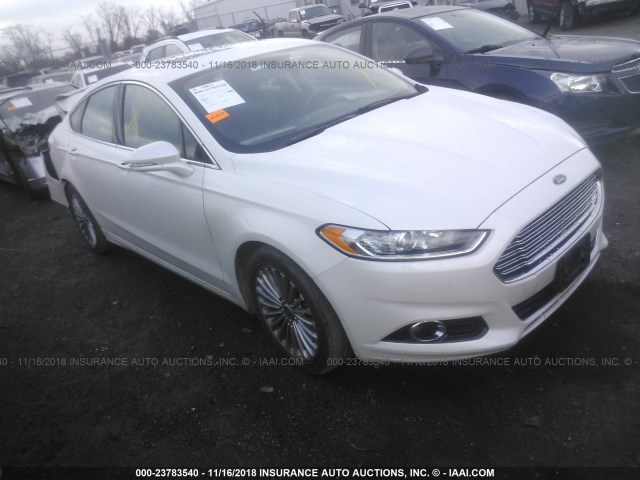 3FA6P0K98ER192220 - 2014 FORD FUSION TITANIUM WHITE photo 1