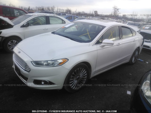 3FA6P0K98ER192220 - 2014 FORD FUSION TITANIUM WHITE photo 2