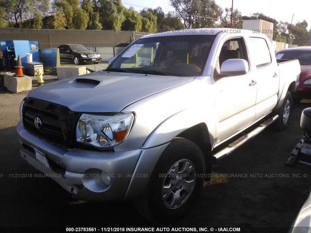 5TEJU62N16Z196673 - 2006 TOYOTA TACOMA DOUBLE CAB PRERUNNER SILVER photo 2