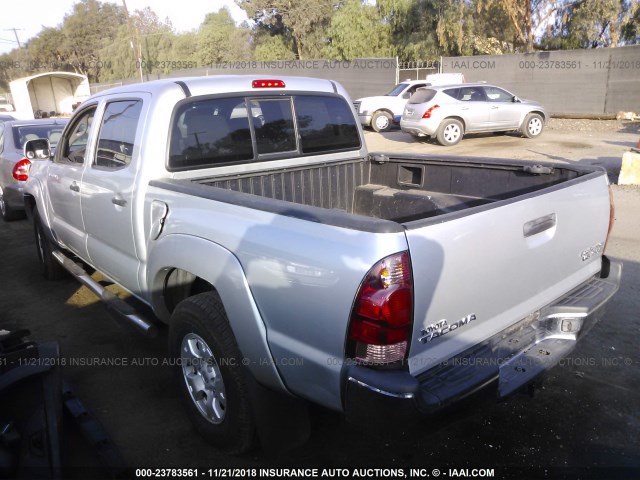 5TEJU62N16Z196673 - 2006 TOYOTA TACOMA DOUBLE CAB PRERUNNER SILVER photo 3