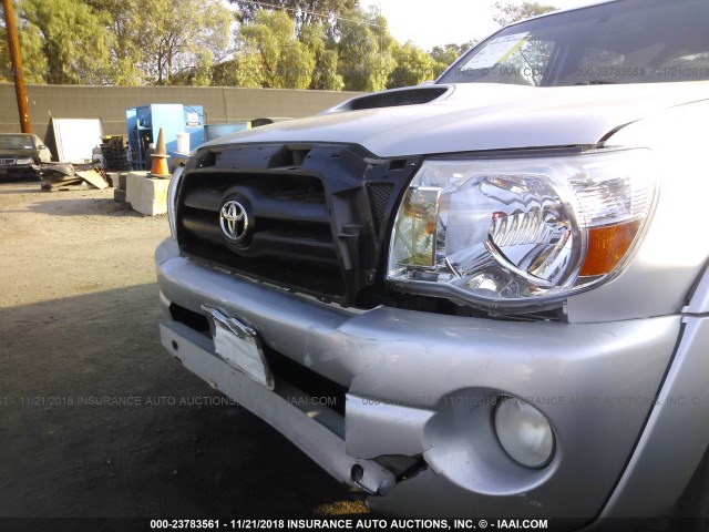 5TEJU62N16Z196673 - 2006 TOYOTA TACOMA DOUBLE CAB PRERUNNER SILVER photo 6
