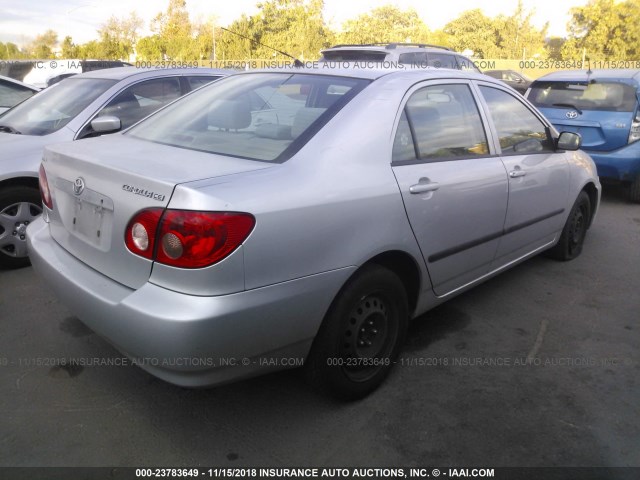 JTDBR32E370107322 - 2007 TOYOTA COROLLA CE/LE/S SILVER photo 4