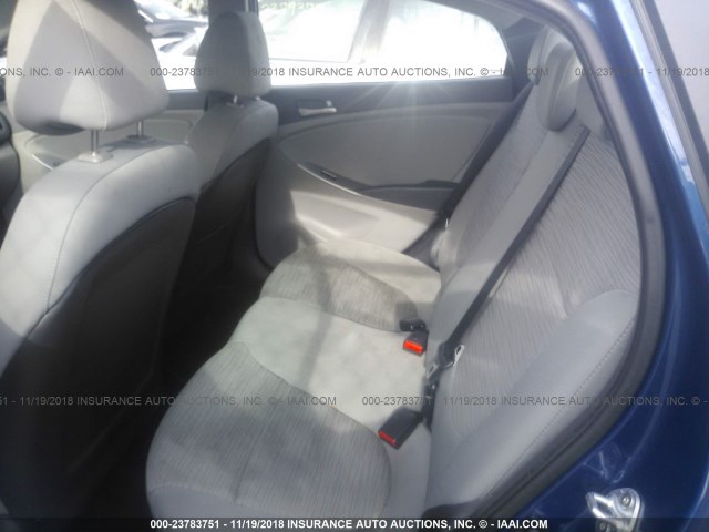 KMHCT4AE4HU255711 - 2017 HYUNDAI ACCENT SE BLUE photo 8