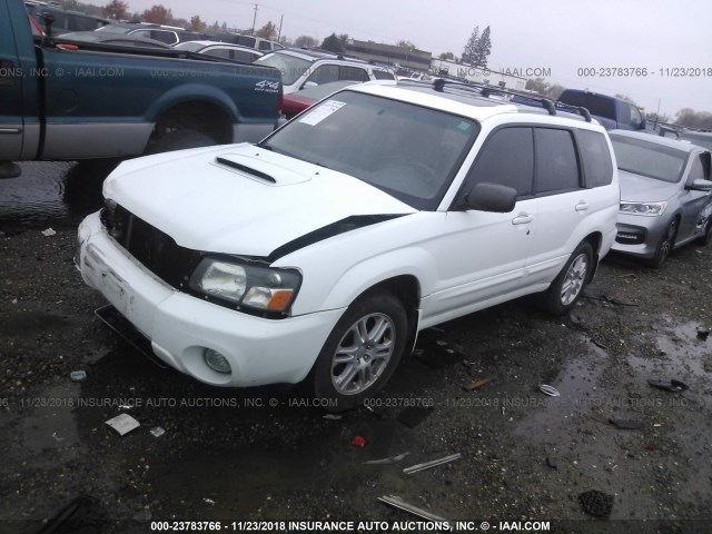 JF1SG69685H705982 - 2005 SUBARU FORESTER 2.5XT WHITE photo 2