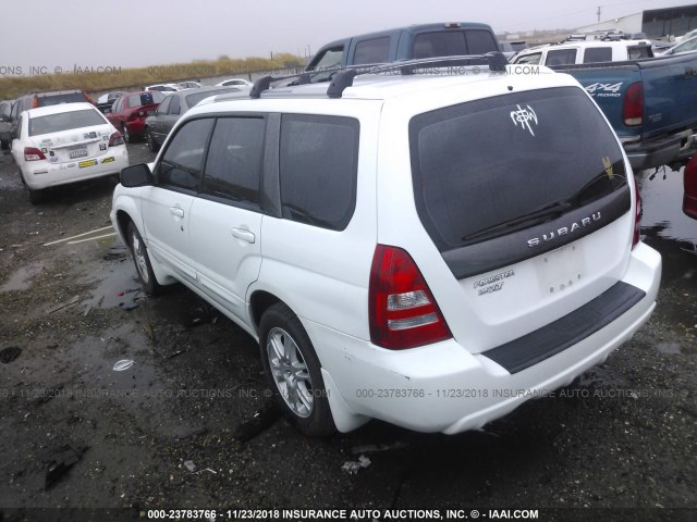 JF1SG69685H705982 - 2005 SUBARU FORESTER 2.5XT WHITE photo 3